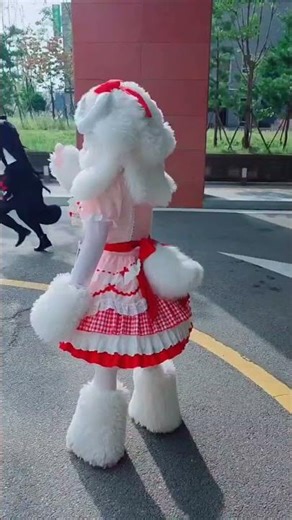 Zentai white silk maid outfit goat orc lady who found out her things were taken away白丝女仆装山羊兽人小姐姐