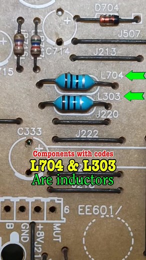 Reading inductor color bands. #Reels #viral #electricalengineering #audio #LED #diyproject #komponenelektronik #diy #electroniccomponents #creative #FM #shorts #radio #electrician #electronics #ideas #servistv #diyprojects #componenteselectrónicos #repair #speaker #electronicsprojects | Belajar Servis Elektronika