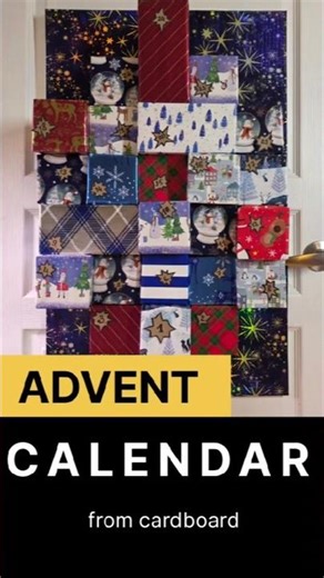 DIY Cardboard Advent Calendar - 24 boxes, 24 surprises 🎁✨ #diyadventcalendar #cardboardcrafts #
