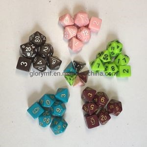 [Hot Item] Custom Acrylic Multi Sides 7PC Set Dice for Different Colors