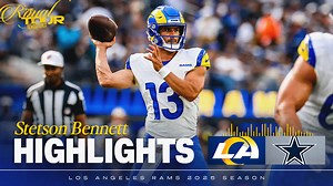 HIGHLIGHTS: Rams QB Stetson Bennett's best throws from 2-TD win against the Cowboys