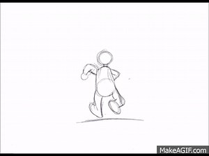 Running Animation (Back View) - Hand Drawn on Make a GIF