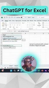 5.6K views · 442 reactions | ChatGPT for Excel | Olalekan Adeeko | Facebook