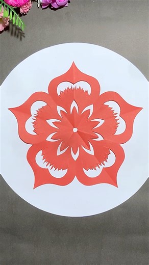 Easy 5-Petal Paper Flower Tutorial for Beginners ✂️ #shorts