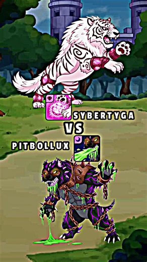 Sybertyga vs pitbollux💀|| in dynamons world #gameplay #guardianisland #newupdate