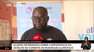 Semana Mundial do Espaço - Alunos informados sobre a importância do satélite no combate às mudanças climáticas | Televisão Pública de Angola - TPA "Oficial"