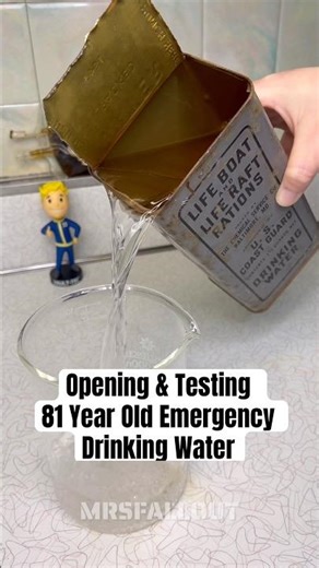 Opening & Testing 81 Year Old Life Boat Emergency Drinking Water!