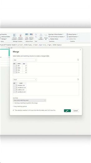 Power Query Inner Join in 60 Seconds #excel #tutorial #shorts