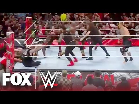The Bloodline brawls with the entire Raw locker room after declaring a hostile takeover | WWE on FOX