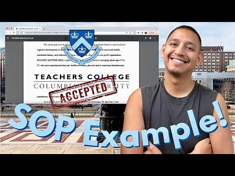 COLUMBIA UNIVERSITY MASTERS STATEMENT OF PURPOSE EXAMPLE | How to get into Columbia University?