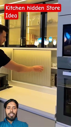 Hidden Kitchen Storage Above Counter 🔥 Space Saving Secret Cabinet