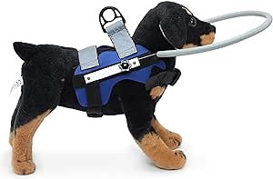 HEEPDD Blind Dog Protective Ring, Blind Dog Harness Guiding Device Pet Anti Collision Ring for Blind Dogs to Avoid Collision and Build Confidence(Blue)