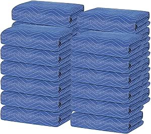 FXTNKYY 24pc 72"x80" Moving Blankets Large Packing Blanket 40 Lb/Dz Heavy Duty Professional Shipping Moving Pads for Protecting Furniture, Appliances, Floors