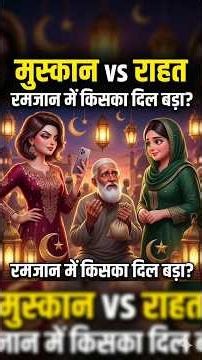Muskan vs Rahat | Ramzan me kis ka dil bada? 😢 Heart Touching Story | Emotional Islamic Story #ai