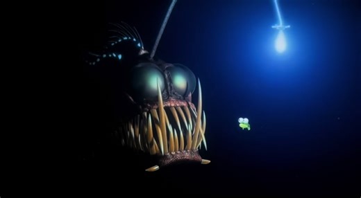 This is what happened when anglerfish got eaten by a small fish name Blenny #FindingNemo