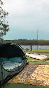 17K views · 15 reactions | Camping setups can be easy, comfortable AND aesthetic  All you need is: ✅ A swag ✅ Camp chairs ✅ Small BBQ and gas bottle ✅ Cute rug and fairy lights #NSW #NewSouthWales #BasicCampingSetup #SetupIdeas #SetUpEssentials #Swag #Camping #CampingNSW | Caravan & Camping NSW | Facebook