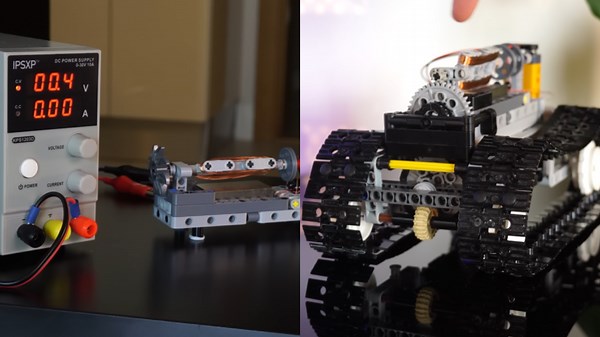 DIY Mini Brushed Motor Built with Lego and Magnets