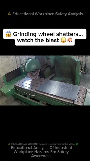 ⚠️ INSANE Surface Grinder Wheel EXPLODES 😳💥 #workfails