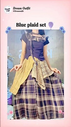 Blue plaid set 👗