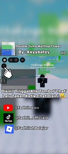 Tutorial Chat Di Prikitiw Laser Tower Dan Double Jump Wallhop Tower Roblox 😮✨ | #games #shorts