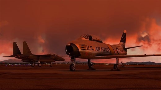 Visiting the Mach Loop in Wales with the F-86F Sabre in Microsoft Flight Simulator