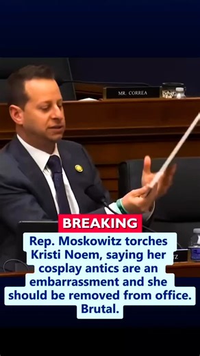Daily Paper on Instagram: "🚨🔥 BREAKING: Rep. Jared Moskowitz absolutely torched DHS Secretary Kristi Noem, calling her recent “cosplay” antics an embarrassment to the office and saying she should be removed altogether. 💥 The remarks were blunt, brutal, and instantly lit up political circles—fueling fresh debate over leadership, credibility, and optics at the highest levels of government. Follow @Dailypaper004 Follow @Dailypaper004 Follow @Dailypaper004 #BreakingNews 🚨 #Politics #KristiNoem #