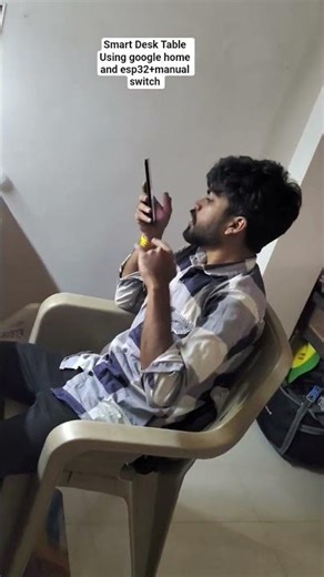 existing desk turned into smart desk 👌 using #esp32 #sinricpro #googlehome #iotprojects