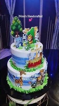 jungle themed based Birthday cake.