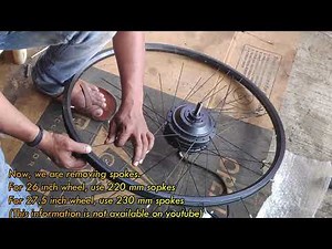 Installation of 350w hub motor, electric cycle with gear, 350w electric motor,convert electric cycle