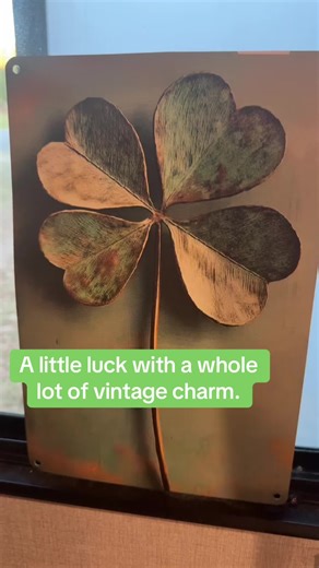 Celebrate St. Patrick’s Day with timeless style 🍀 This vintage shamrock metal sign adds the perfect rustic touch to your home, bar, or party décor. Add classic Irish charm to your space with this St. Patrick’s Day vintage shamrock metal sign. Measuring 8x12 inches, it features a retro-inspired design that’s perfect for home décor, bars, pubs, kitchens, or seasonal displays. Durable metal construction makes it great for indoor or outdoor use. #StPatricksDayDecor #ShamrockSign #VintageDecor #Iris