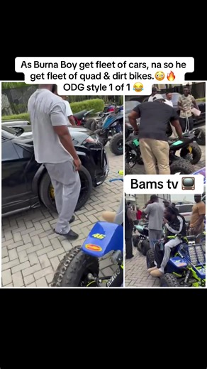 Burna Boy Shows Off His Fleet of Cars and Dirt Bikes