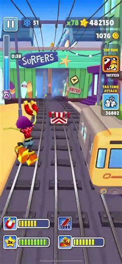 Subway Surfer Best Gameplay Tricks to Get high score #shorts #subwaysurfers