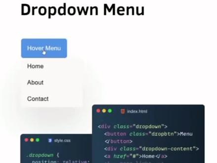CSS 下拉菜单 dropdown menu#前端 #网站 #程序员 #代码 #软件开发 html 页面开发，css javascript开发 - 抖音
