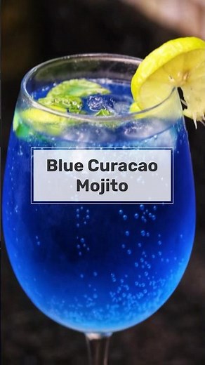 Blue Curaçao Mojito Recipe: A Refreshing Twist on a Classic Drink!🍸 #bluecuracao #summerdrink