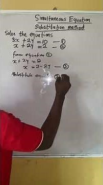 How to solve simultaneous equation by substitution method #simultaneousequation #maths #exam