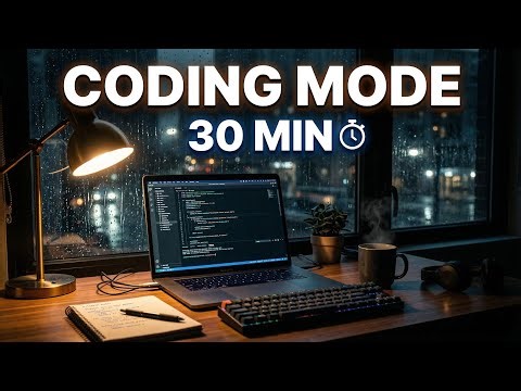 Rainy Coding Marathon 💻 30 Min Deep Work Lofi Music