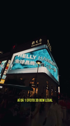 Painel de LED 3D incrível em Shanghai (Xangai) na China