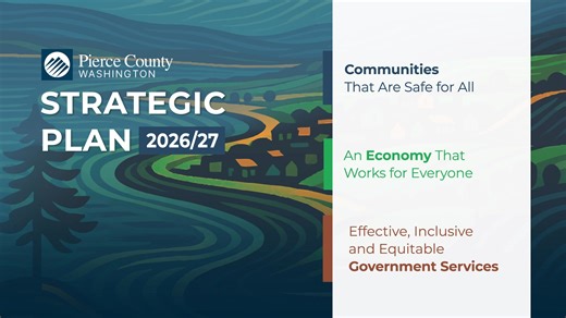 Pierce County’s 2026-2027 Strategic Plan reflects our vision, mission, and values as well as the needs of the Pierce County community that we proudly serve. 💙 With this clear path laid out for us, we will be able to confidently move Forward Together to build communities that are safe, welcoming and connected for everyone. Learn more from Executive Mello and take a look at PierceCountyWa.gov/ForwardTogether for more info. | Pierce County