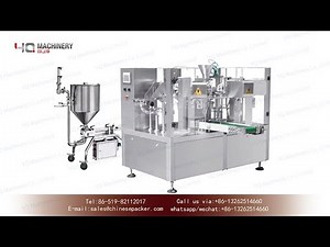 bag filling and sealing machine for hot soup|YQ machinery sauce premade pouch packaging equipment
