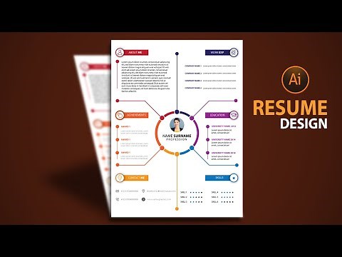 How to Creative Resume/CV Design In Illustrator - Make CV in Illustrator - Vertex Graphic