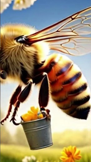 The Busy Little Bee 🐝 | Cute English Poem for Kids | Nursery Rhyme with Nature Sounds