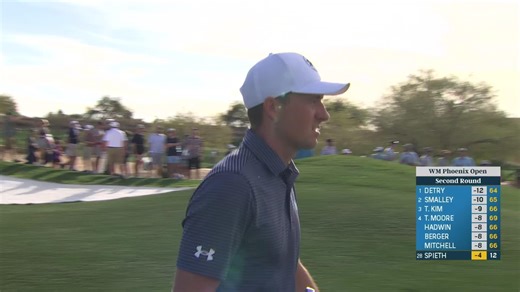 Jordan Spieth sticks second shot tight to set up eagle at WM Phoenix Open