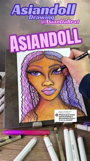 Asian Doll Art Process: Marker Drawing Revealed