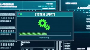 System Updating Progress Warning Message System Updated Alert On Screen