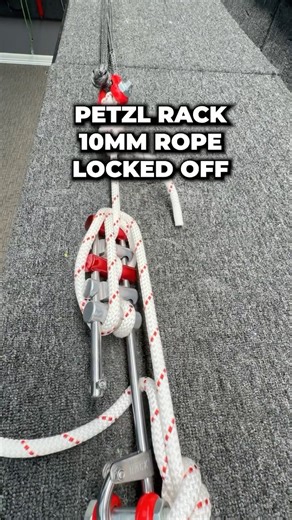 Ryan Jenks on Instagram: "Stronger than we expected. Commonly used in caving the Petzl Rack desender doesn’t have a rating, but would rarely see more than 2 kN in normal use. We locked off the descender and expected the rope to break, but instead, the descender didn’t fail till 16.77 kN. The Petzl Omni Tri-Act is designed to hold higher forces in more directions than a normal carabiner. While a normal aluminum carabiner is rated to 8 kN when cross-loaded, this is rated to 15 kN, and it got 27.15