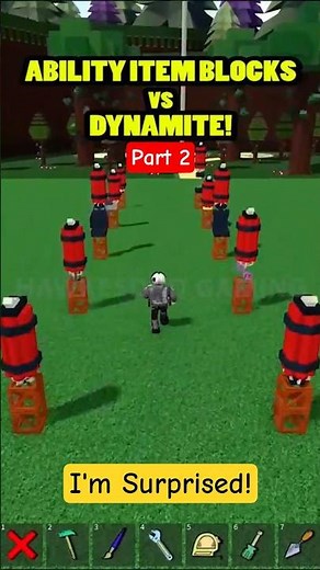 Roblox Build a Boat for Treasure Ability Item Blocks vs Dynamite! Strength Test #roblox #babft