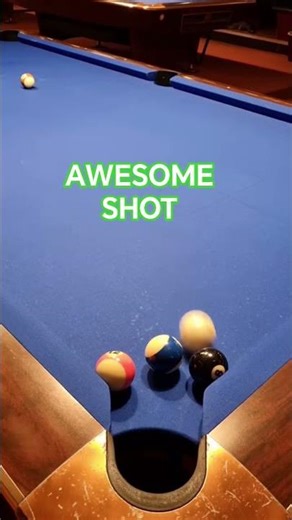 AWESOME SHOT#billiards #bank shots #poolball #trickshots