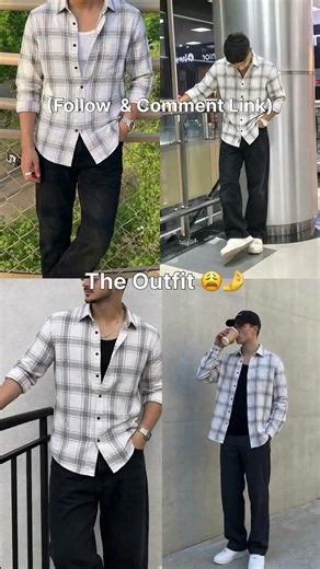 Cool outfit ever 🦢🤌🏻!...(Affordable, check that, white checks, shirt, very comfortable material,