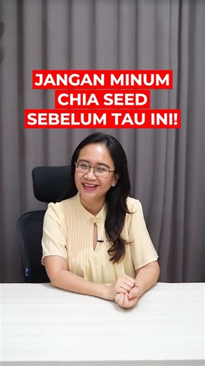 Spesialis Penyakit Dalam || INTERNIST on Instagram: "Jangan anggap sepele chia seed. Banyak yang minum tiap hari tapi caranya keliru. Ada 4 poin penting yang jarang dibahas. Yuk, simak penjelasan berikut ini. Follow dan share video ini ke teman dan saudara agar semua mendapat manfaatnya 😍. 👉Gabung dalam komunitas sehat kami ya, bisa cek di bio🥰 #ChiaSeed #TipsSehat #dokterikadevi #dokterpenyakitdalam"