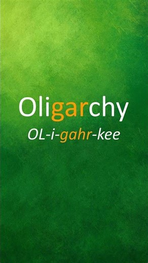 How to correctly pronounce "Oligarchy". #english #pronunciationguide #pronunciation